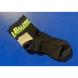 Tg. 42/45 - Calza Tecnica Baldini Fun Runners Unisex Nero/Giallo Fluo - Taglia 42/45