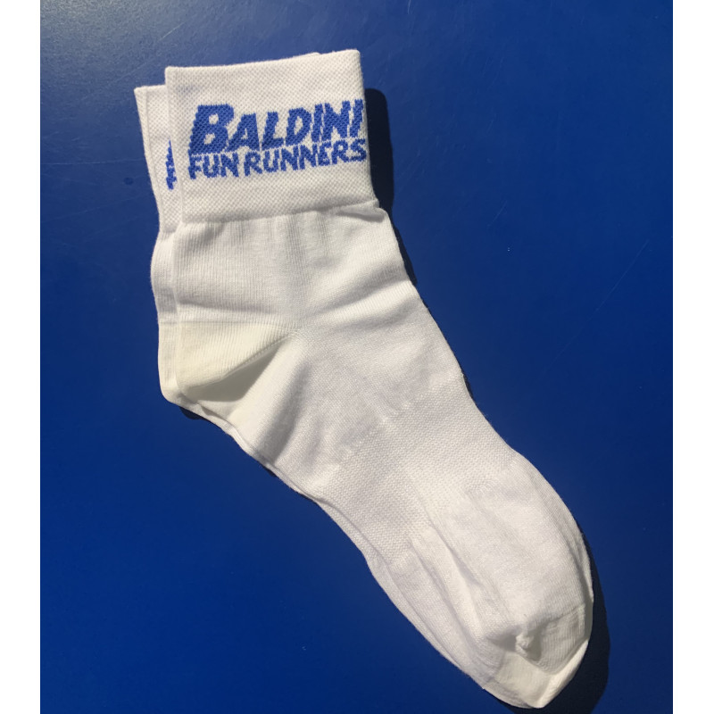 Tg. 42/45 - Calza Tecnica Baldini Fun Runners Unisex Bianca/Blu - Taglia 42/45