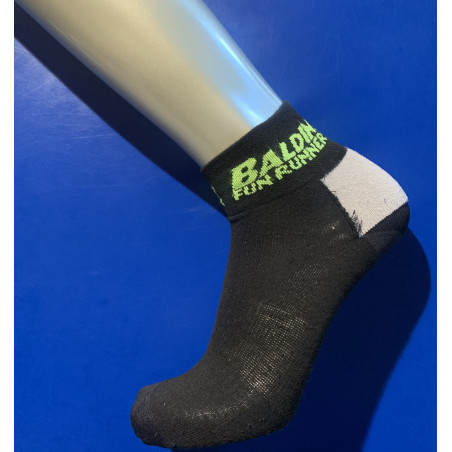 Tg. 42/45 - Calza Tecnica Baldini Fun Runners Unisex Nero/Giallo Fluo - Taglia 42/45