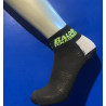 Tg. 42/45 - Calza Tecnica Baldini Fun Runners Unisex Nero/Giallo Fluo - Taglia 42/45